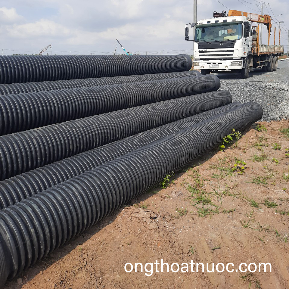 Ống thoát nước HDPE nhựa gân